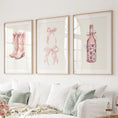 Load image into Gallery viewer, Cowgirl Boots Preppy Modern Wall Art Poster Set
