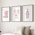 Load image into Gallery viewer, Trendy Pink Wall Art Prints Preppy Room Decor Set
