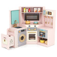 Load image into Gallery viewer, Corner Kitchen Toys with Lights and Sounds with Pull-out Trash Can and Stoves
