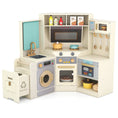 Load image into Gallery viewer, Corner Kitchen Toys with Lights and Sounds with Pull-out Trash Can and Stoves

