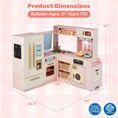 Load image into Gallery viewer, Corner Play Kitchen with Lights and Sounds for Ages 3+
