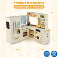 Load image into Gallery viewer, Corner Play Kitchen with Lights and Sounds for Ages 3+
