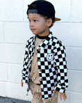 Load image into Gallery viewer, Cotton Shacket | Smiley Checkered Black
