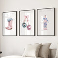 Load image into Gallery viewer, Cherries Disco Ball Preppy Pink Wall Art Prints

