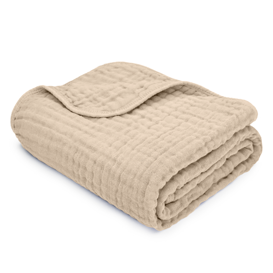Baby Muslin Blanket in Sand