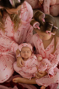 Load image into Gallery viewer, Bamboo Zip Pajamas | Pink Candy Cane
