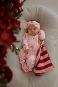 Load image into Gallery viewer, Bamboo Zip Pajamas | Pink Candy Cane
