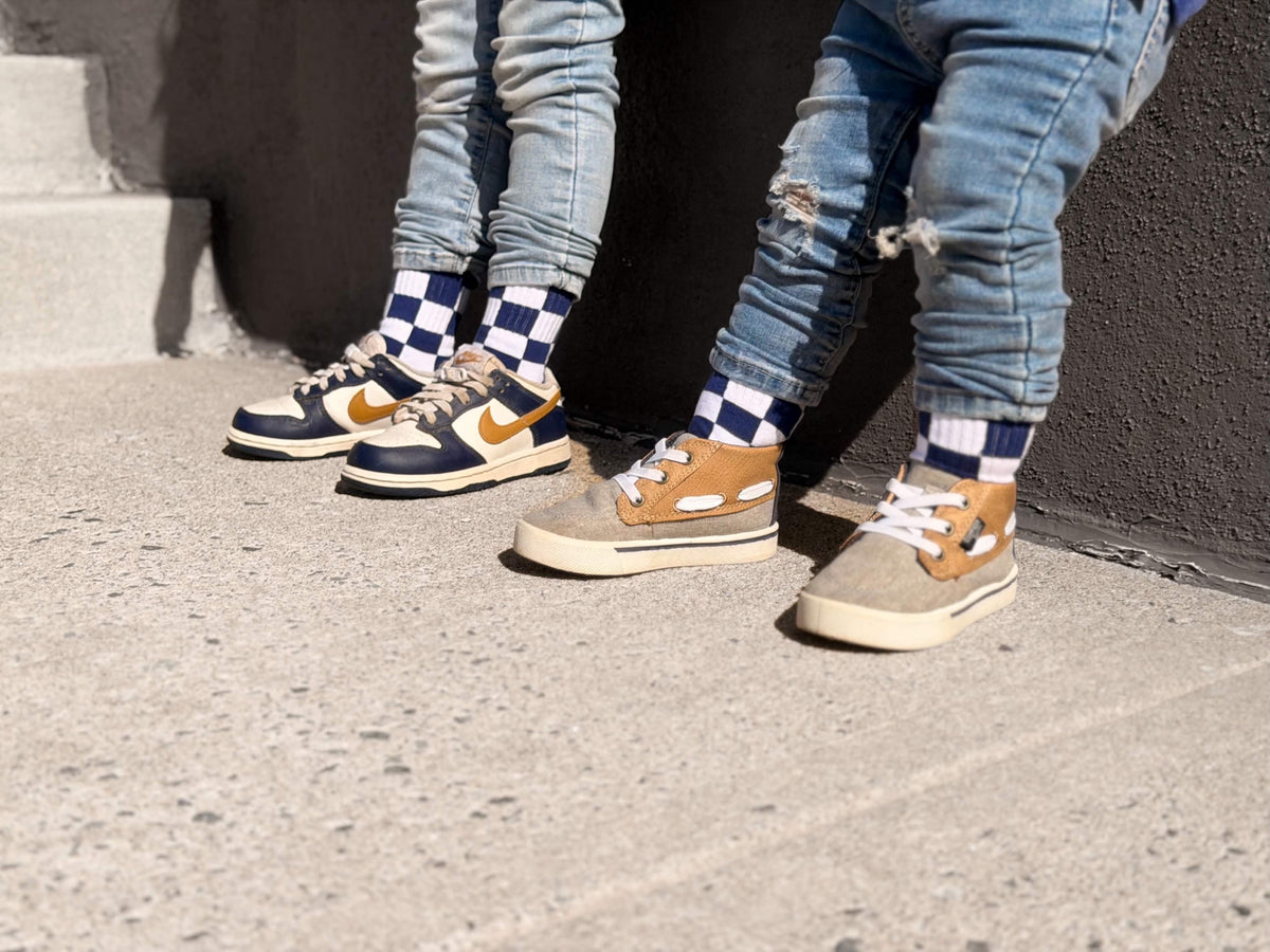 Navy Checkered