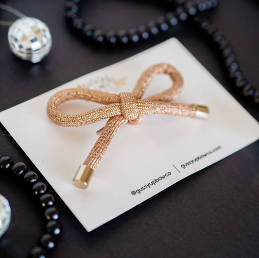 Blush Slim Shimmer Studded Bow