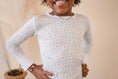 Load image into Gallery viewer, Blue Daisy Floral Bamboo Kids Pajama Set
