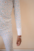 Load image into Gallery viewer, Blue Daisy Floral Bamboo Kids Pajama Set
