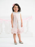 Load image into Gallery viewer, Iridescent Sequin Bow Ruffle Tulle Girls Dress
