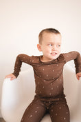 Load image into Gallery viewer, Two-Piece Pajama Set -  Brown Lightning
