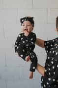Load image into Gallery viewer, Bamboo Zip Pajamas | B&W Polka Dot
