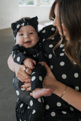 Load image into Gallery viewer, Bamboo Zip Pajamas | B&W Polka Dot
