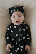 Load image into Gallery viewer, Bamboo Zip Pajamas | B&W Polka Dot
