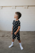 Load image into Gallery viewer, Bamboo Short Set | B&W Polka Dot
