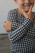 Load image into Gallery viewer, Bamboo Two Piece Pajamas | Black Gingham
