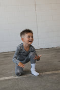 Load image into Gallery viewer, Bamboo Two Piece Pajamas | Black Gingham
