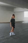 Load image into Gallery viewer, Girl's Bamboo Short Set | B&W Polka Dot
