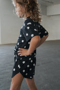 Load image into Gallery viewer, Girl's Bamboo Short Set | B&W Polka Dot
