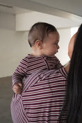 Load image into Gallery viewer, Bamboo Zip Pajamas | Maroon Stripe
