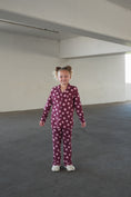 Load image into Gallery viewer, Girl's Bamboo Button Up Lounge Set | Heather Rose Dot
