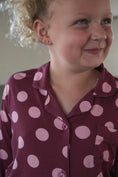 Load image into Gallery viewer, Girl's Bamboo Button Up Lounge Set | Heather Rose Dot
