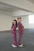Load image into Gallery viewer, Girl's Bamboo Button Up Lounge Set | Heather Rose Dot

