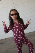 Load image into Gallery viewer, Girl's Bamboo Button Up Lounge Set | Heather Rose Dot
