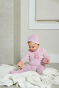 Load image into Gallery viewer, Velour Bear Footie-Pink
