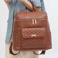 Load image into Gallery viewer, Signature Diaper Bag Caramel
