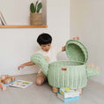 Load image into Gallery viewer, Dinosaur Storage Basket Mint Green - Large

