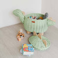 Load image into Gallery viewer, Dinosaur Storage Basket Mint Green - Large
