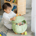 Load image into Gallery viewer, Dinosaur Rattan Storage Basket Mint Green - Medium

