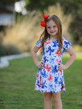 Load image into Gallery viewer, 4th Of July Bow Star Girls Dress
