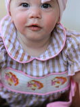 Load image into Gallery viewer, Fall Thanksgiving Lapel Plaid Chick Embroidery Smocking Bow Baby Girls Romper
