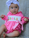 Load image into Gallery viewer, Fall Thanksgiving& Halloween "GOBBLE" Smock Embroidery Baby Girl Romper
