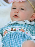 Load image into Gallery viewer, Western Plaid Horse Embroidered Girl Bubble Romper
