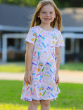 Load image into Gallery viewer, Colorful Back-to-School Delight Girls Dress
