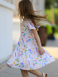Load image into Gallery viewer, Colorful Back-to-School Delight Girls Dress
