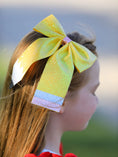 Load image into Gallery viewer, Back to School Sequin Bow Hairpin
