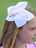 Load image into Gallery viewer, Back to School Yellow Pencil Bow Hair Clip 6.25 Inch
