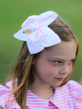 Load image into Gallery viewer, Back to School Yellow Pencil Bow Hair Clip 6.25 Inch
