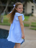 Load image into Gallery viewer, Girls Back To School Crayon Dress Ruffle Petal Collar Applique
