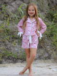 Load image into Gallery viewer, Mommy & me Autumn Check Bow Girls Lapel Pajamas
