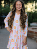 Load image into Gallery viewer, Fall Halloween & Thanksgiving Pumpkin Bow Print Long Sleeve Dress

