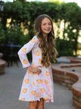Load image into Gallery viewer, Fall Halloween & Thanksgiving Pumpkin Bow Print Long Sleeve Dress
