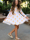 Load image into Gallery viewer, Fall Halloween & Thanksgiving Pumpkin Bow Print Long Sleeve Dress
