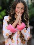 Load image into Gallery viewer, Halloween Thanksgiving Pumpkin Bow Fur Pajama Set
